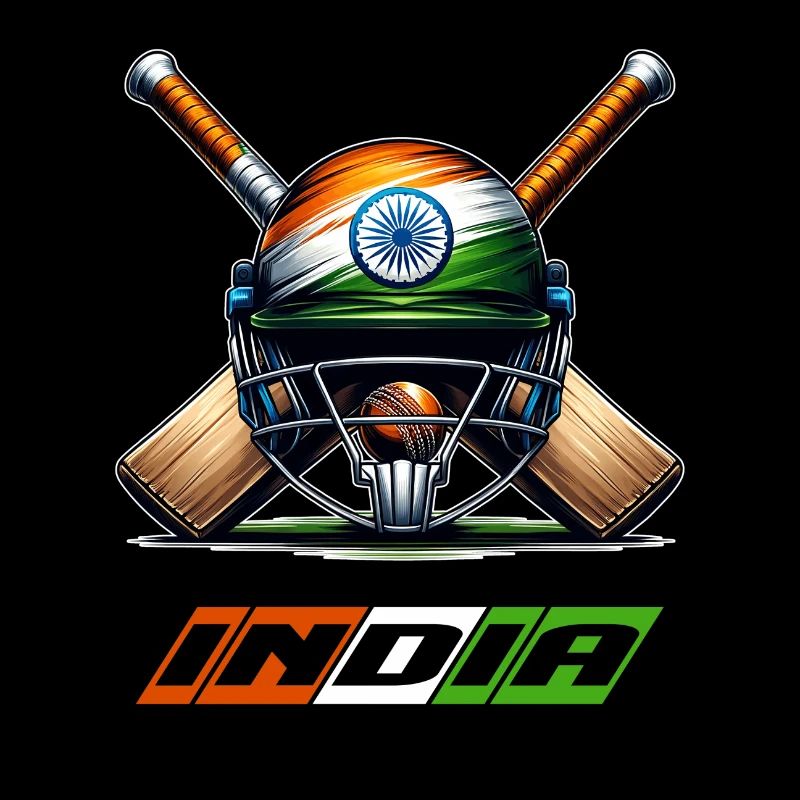 Casque de cricket indien à motif d'éléphant