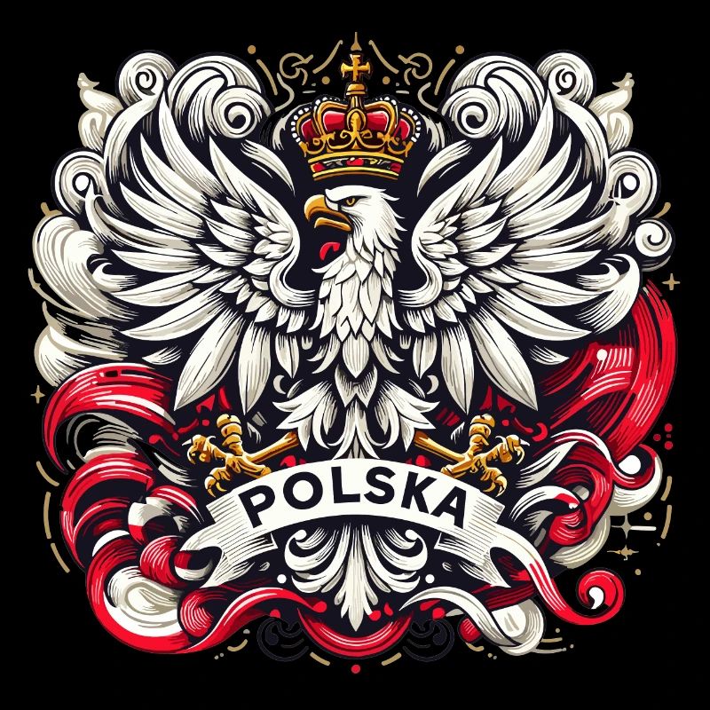 Polen Polska polnisch Wappen Adler Flagge Geschenk