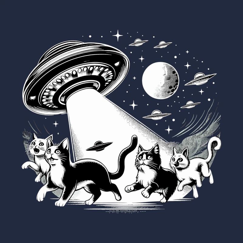 Alien Ufos Ufo Katze Katzen Geschenk