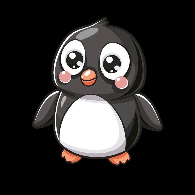 Pingouin mignon aux grands yeux