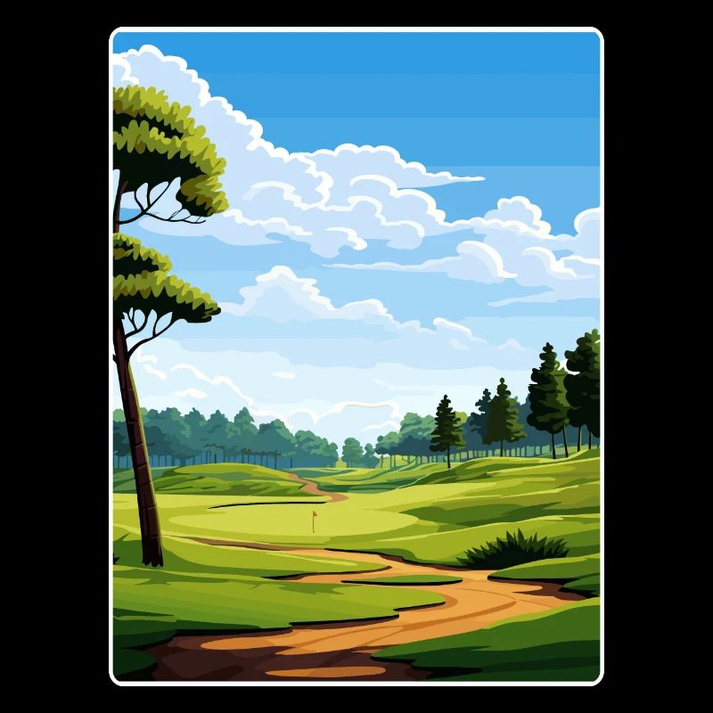 Affiche de voyage souvenir du parcours de golf de Shadow Creek