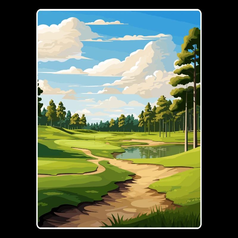 Affiche de voyage souvenir du parcours de golf de Shadow Creek