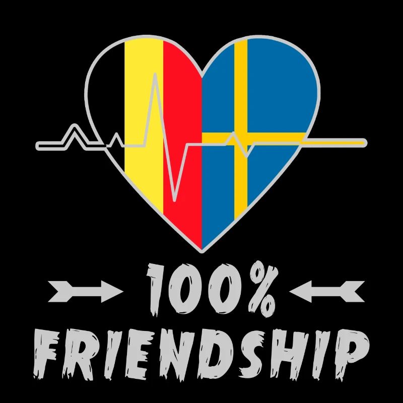 Belgien und Schweden 100% Freundschaft