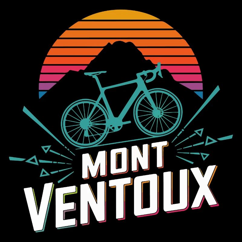 Mont Ventoux Retro Gradient Road Bike Art