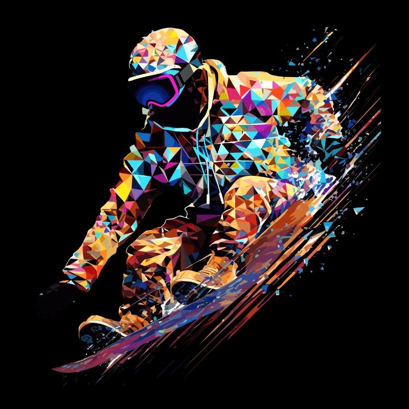 Snowboard Sport Jeu Champion Compétition Abstrait