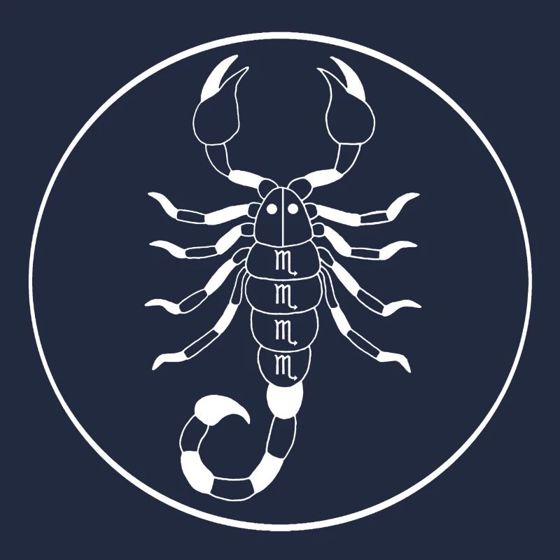 Signe du zodiaque scorpion (blanc)