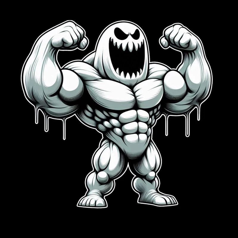 White Monster - Muscles Funny Design 2026