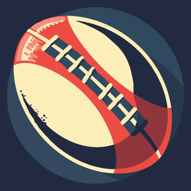 Graphique du ballon de rugby
