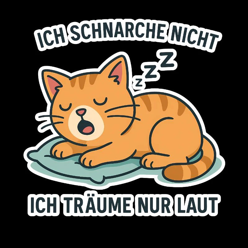 Chat ronflant - Motif de sommeil amusant