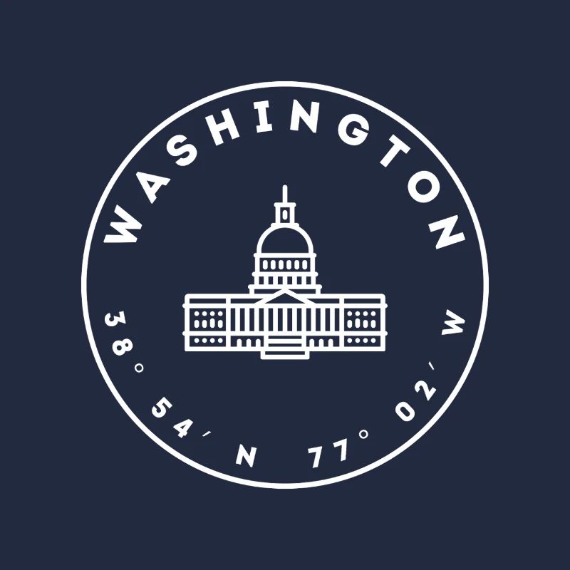 Washington DC avec le Capitole et les coordonnées