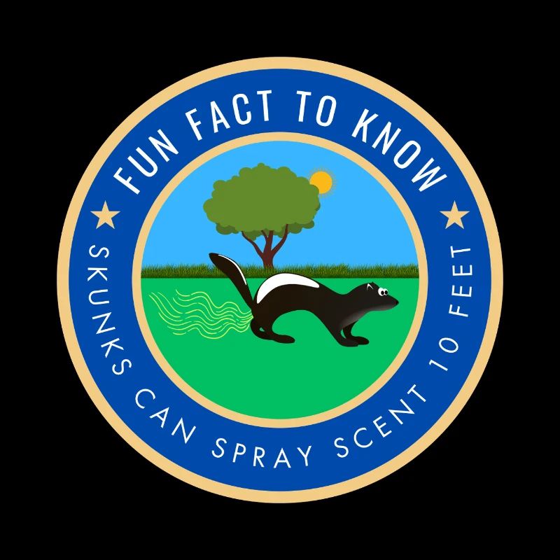 Skunks can spray scent 10 feet