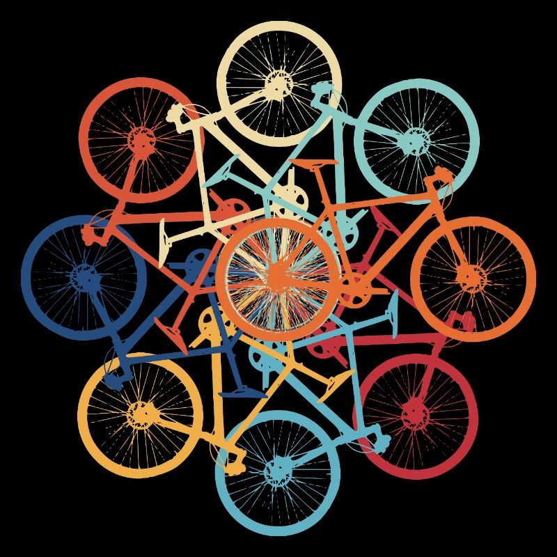 Art du vélo aux couleurs vives