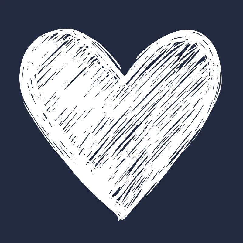 Simple heart drawing for love
