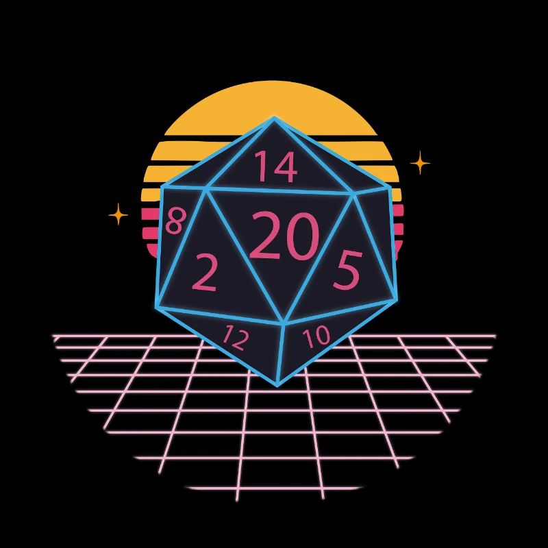 Neon 80´s Würfel 