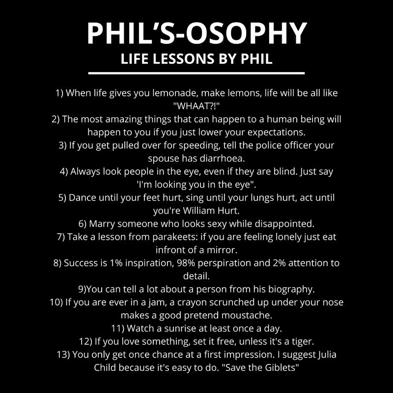 Phil's Osophy: Lebenslektionen von Phil PHIL OSOPHY