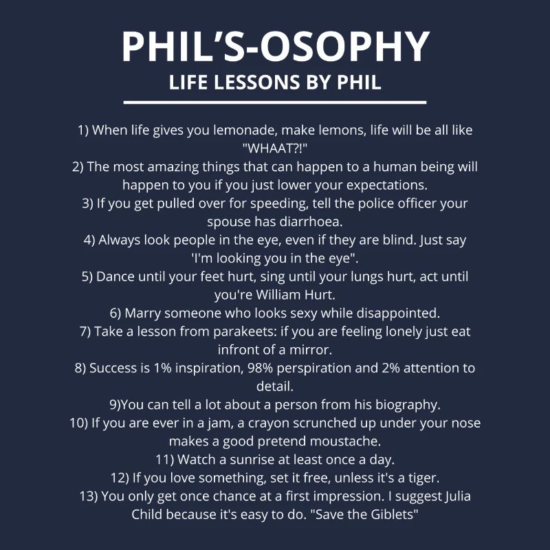 Phil’s Osophy : Leçons de vie par Phil PHIL OSOPHY