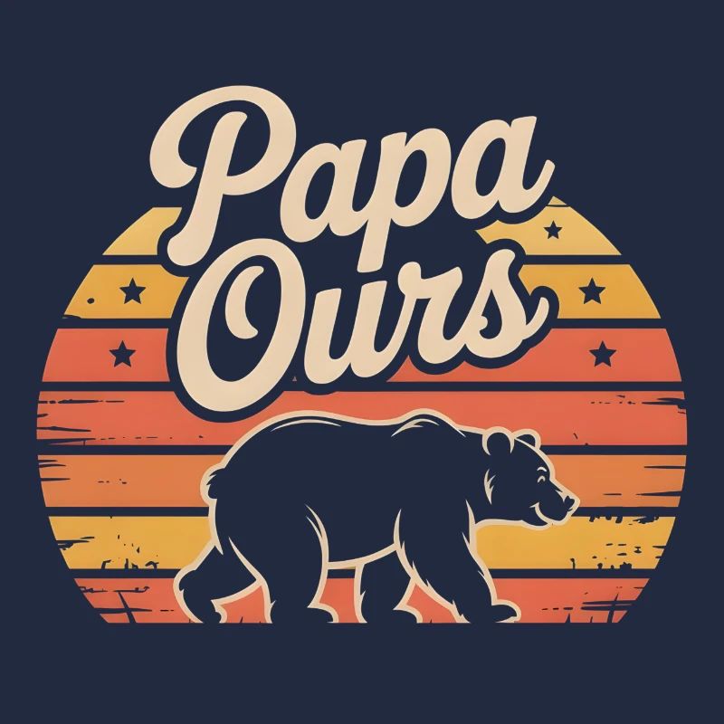 Papa Bear Retro Sun