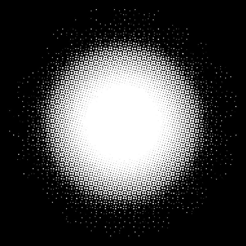 Illusion de lumière point de lune grille de conception cercle rond
