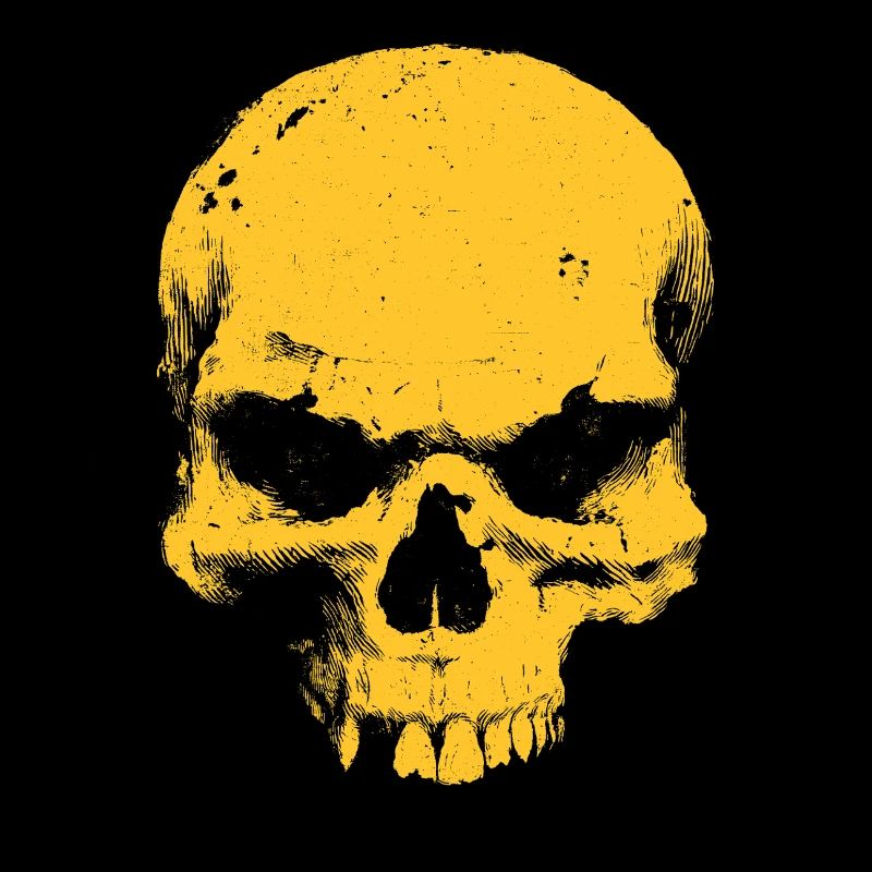 Yellow Skull Contrast
