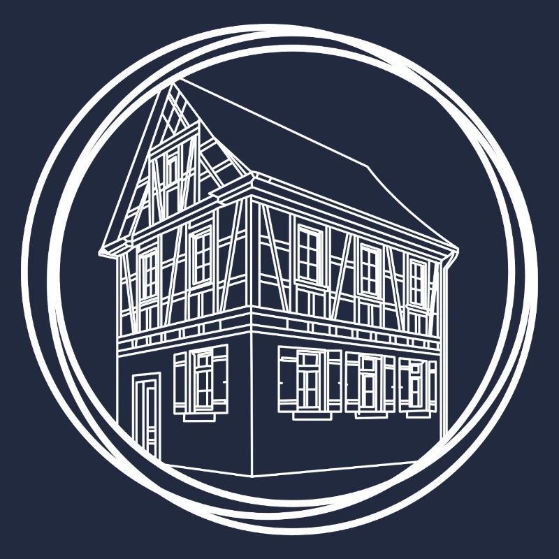 Line House Circle Drawing