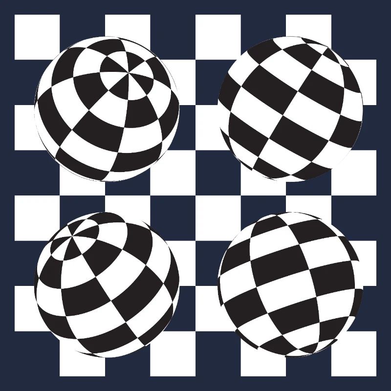 Spherical Checkered Illusion