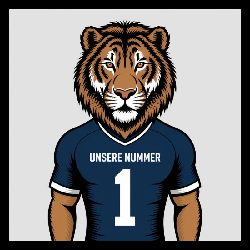 Tiger Maskottchen Jersey Druck