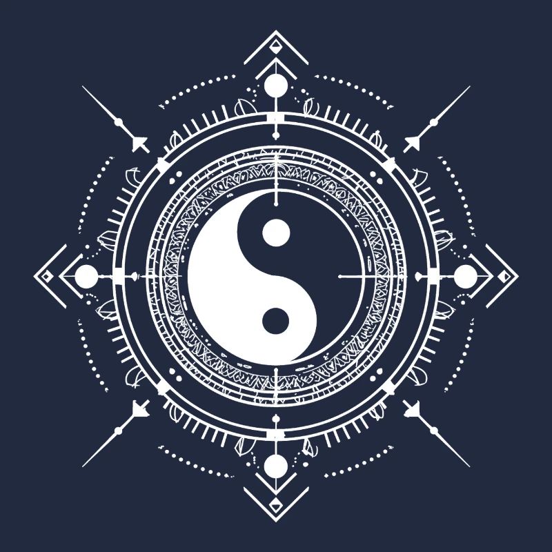 Beruhigendes und harmonisches Yin-Yang-Symbol