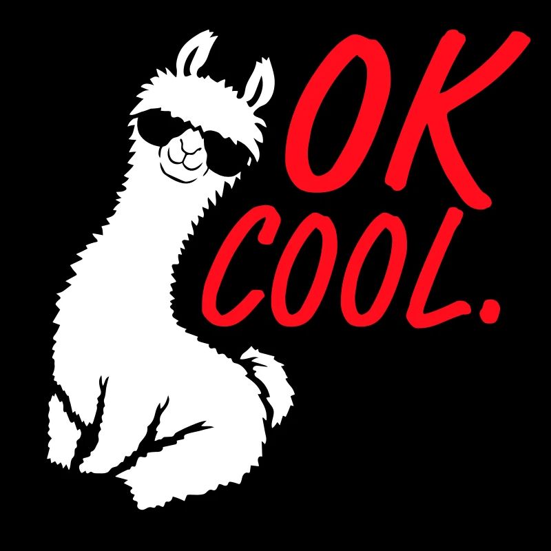 OK Cool Llama Sunglasses Sitting Funny Naughty