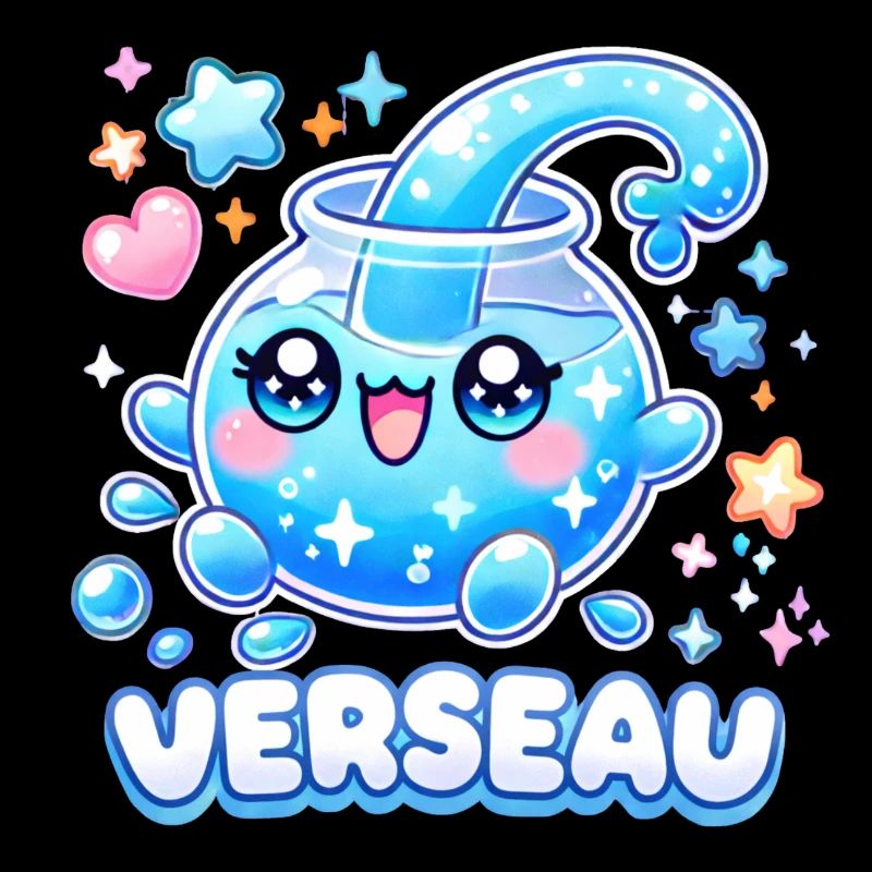 Kawaii Aquarius T-Shirt – Süßes Sternzeichen