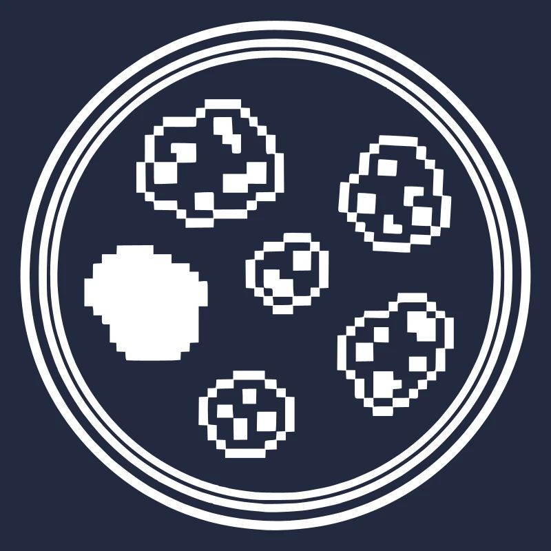 Petri dish pixel art bacteria