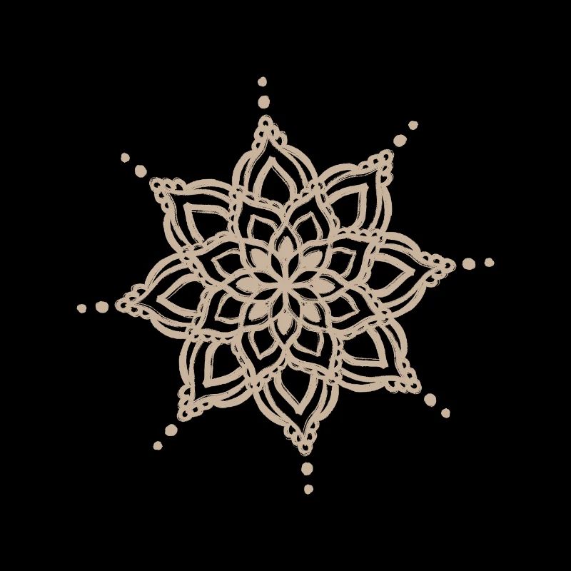 Beige Mandala-Stern-Design