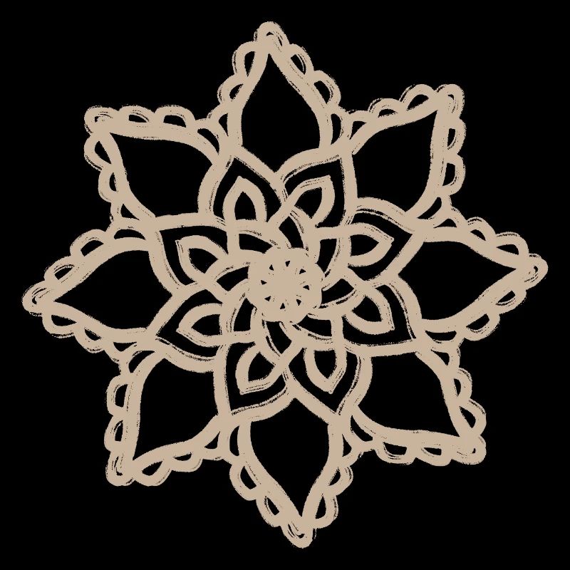 Dentelle de fleurs mandala beige