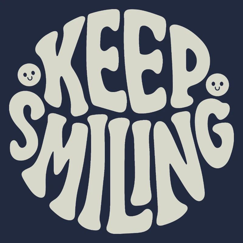 Continuez de sourire Typographie en gras Citation positive