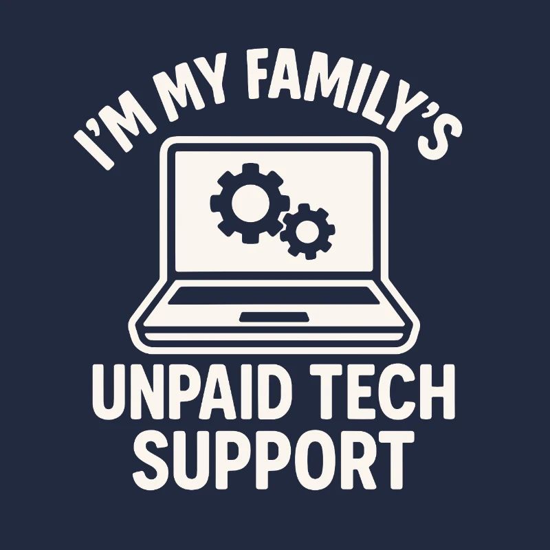 Blague familiale sur le support technique non rémunéré