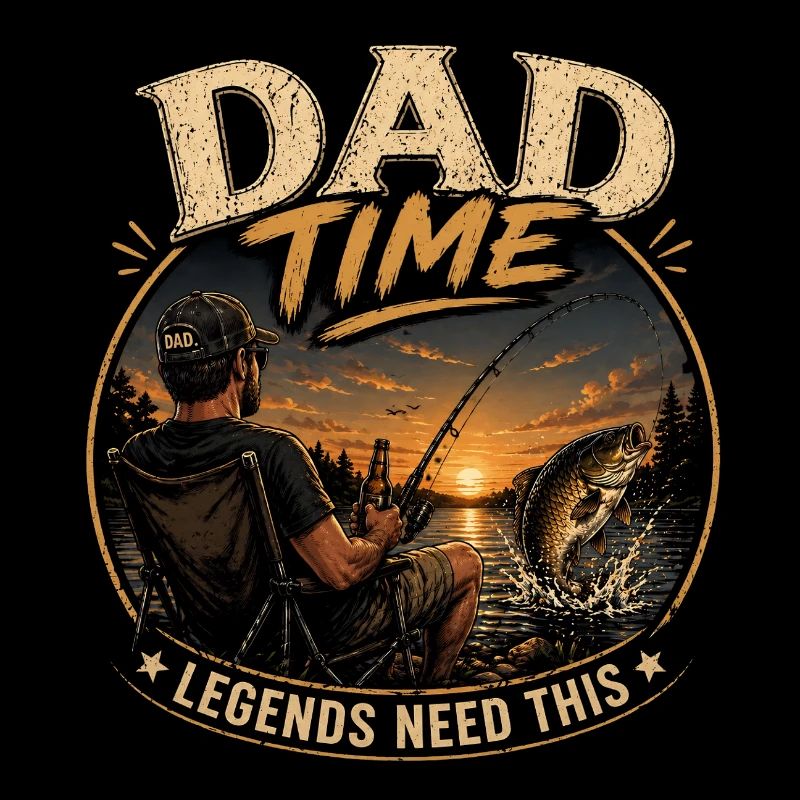 Dad Time Angelshirt – Sunset Catch Design