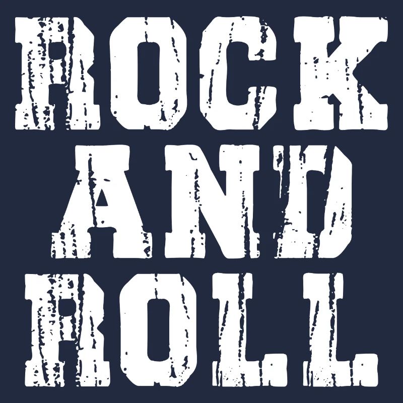 Rock'n'Roll Distressed Text Logo