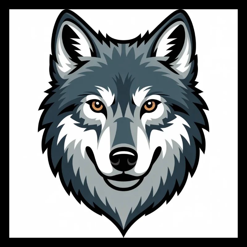 Wolf Head – illustration stylisée