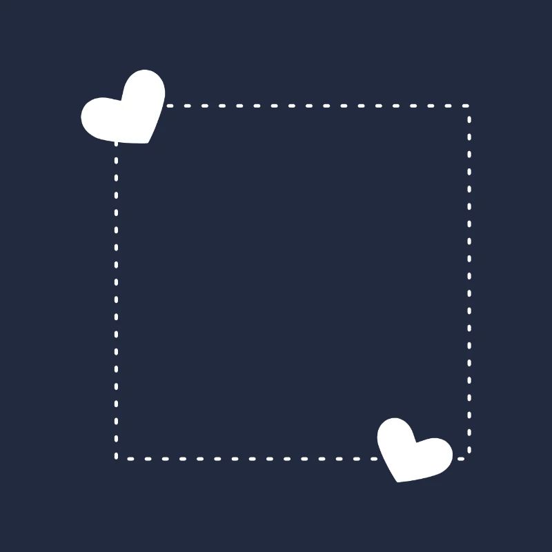 Heart frame ornament line decoration