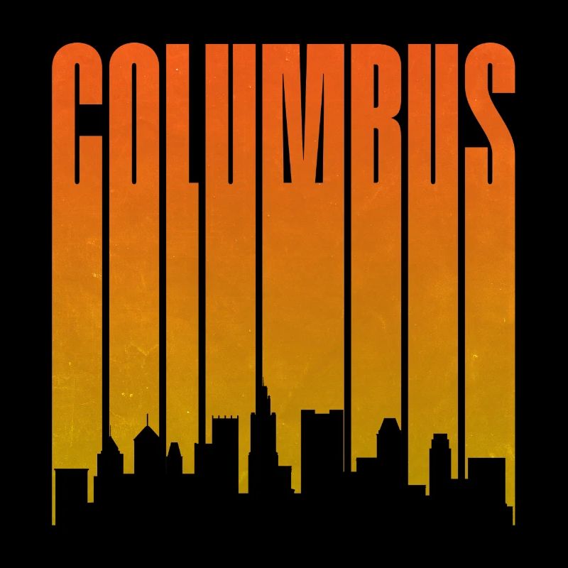 Silhouette du coucher de soleil de Columbus