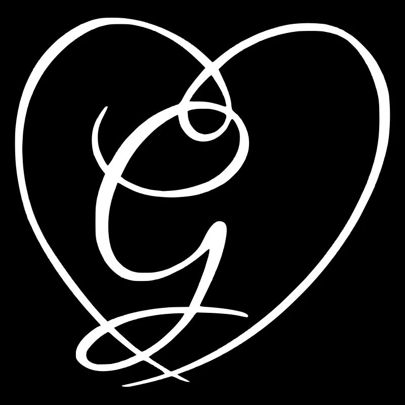 Buchstabe G Kalligrafie Herz
