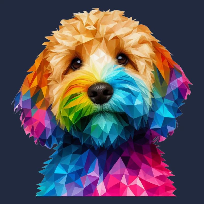 Modern geometric dog's muzzle cockapoo