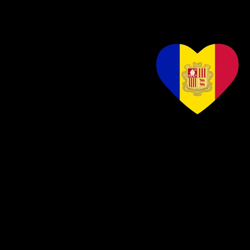 Cœur drapeau Andorre