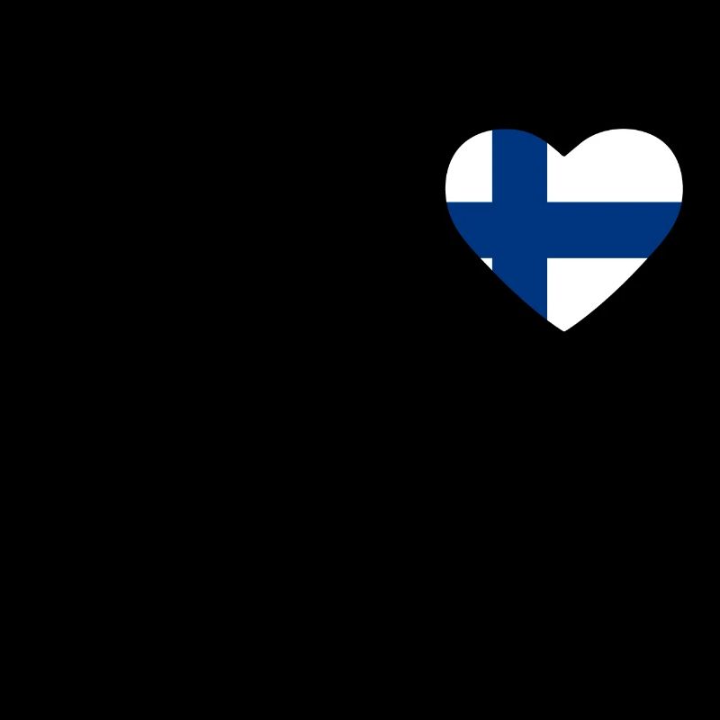 Cœur drapeau Finlande