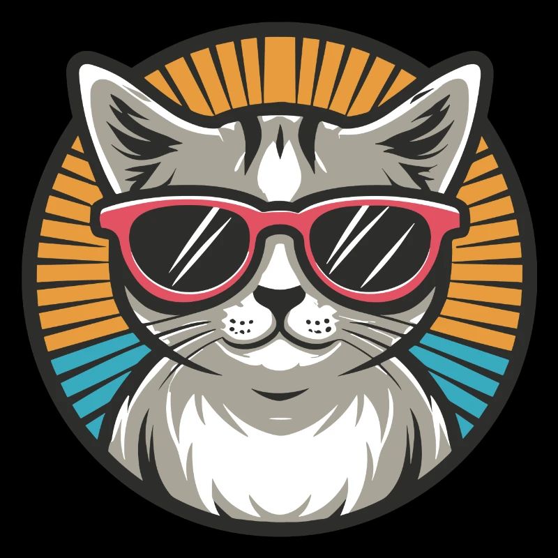 Chat avec des lunettes de soleil