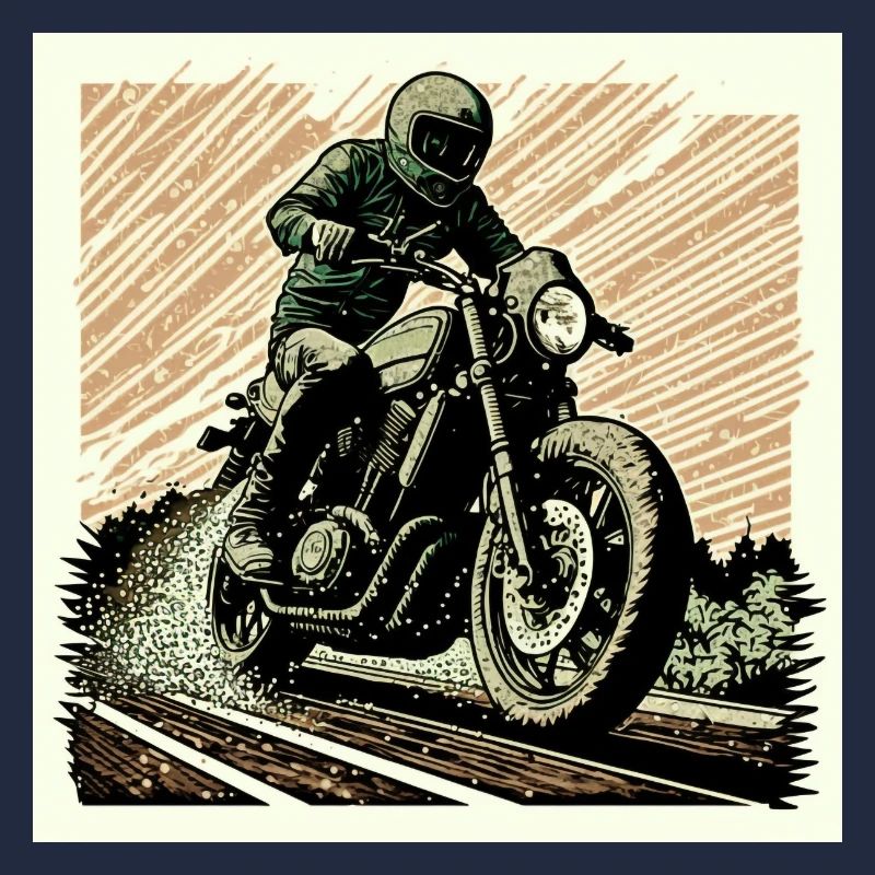 Caferacer vert orange