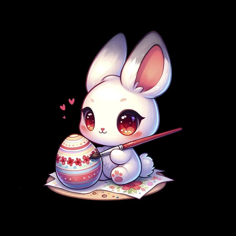 Chibi Hase Malerei Osterei