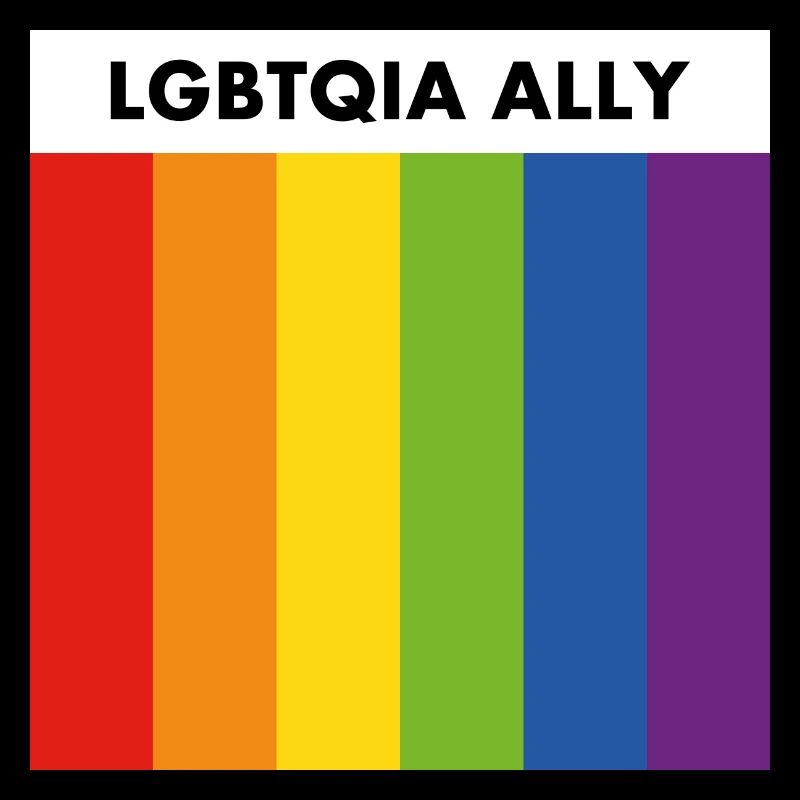 LGBTQIA-Verbündeter Regenbogen-Pride-Flagge