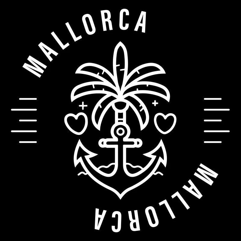Mallorca Crew Ancre Palmier Coeur