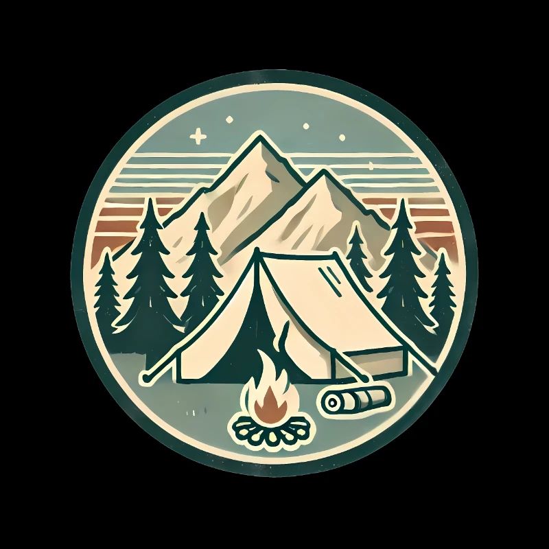 Vintage Mountain Adventure Badge