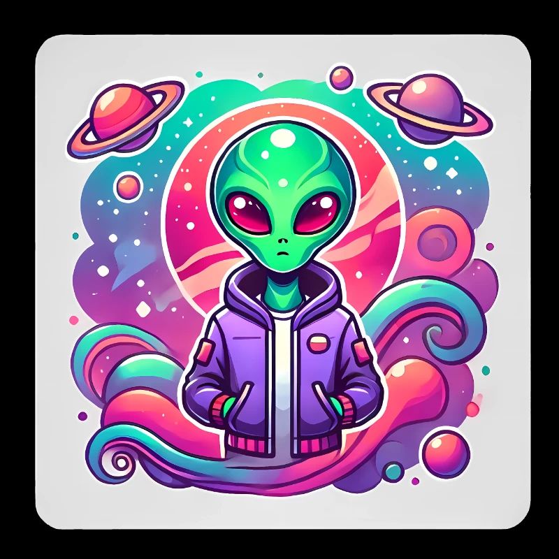 Illustration de voyageur extraterrestre cosmique
